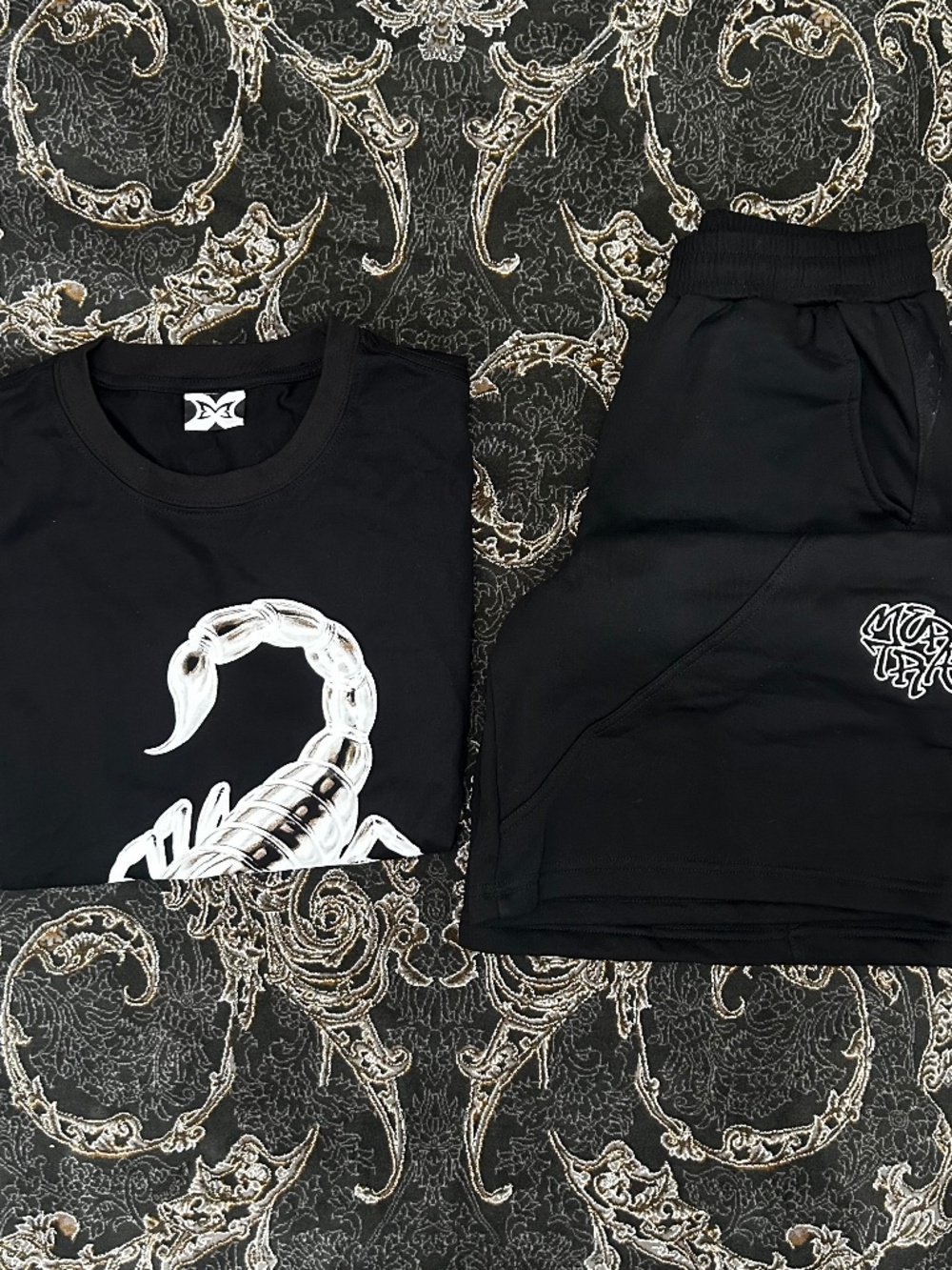 MERTRA shirt & t-shirt black set - M